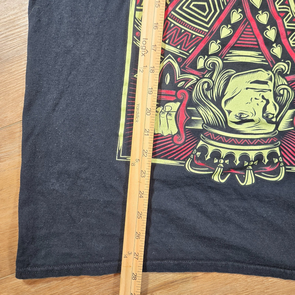 DOM King of Spades Skull T Shirt Mens XL Black Cotton Graphic Streetwear Tee - Picture 4 of 6